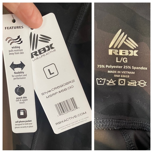 RBX Active Women's Peach Skin Leggings - Picture 5 of 8